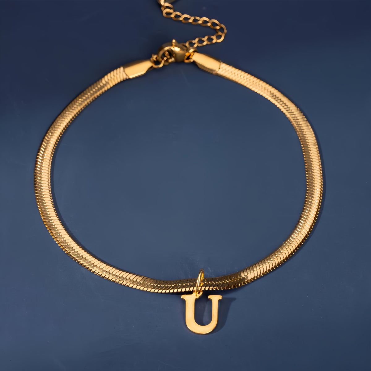 18k Elegant Initial Letter Bracelet