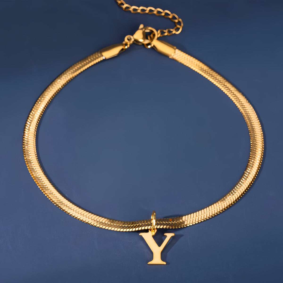 18k Elegant Initial Letter Bracelet