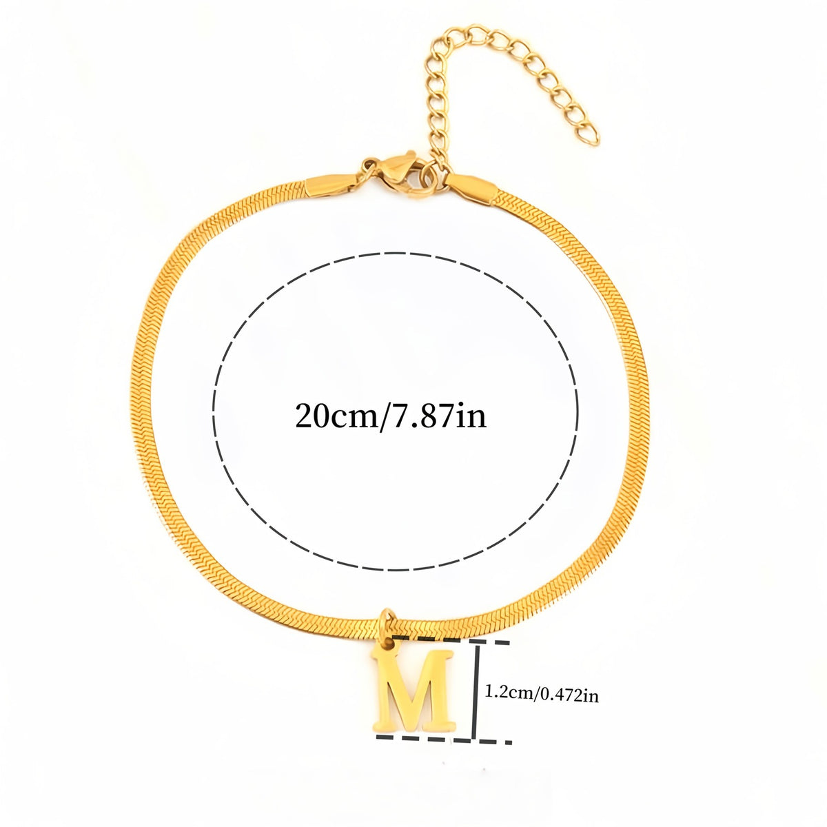 18k Elegant Initial Letter Bracelet
