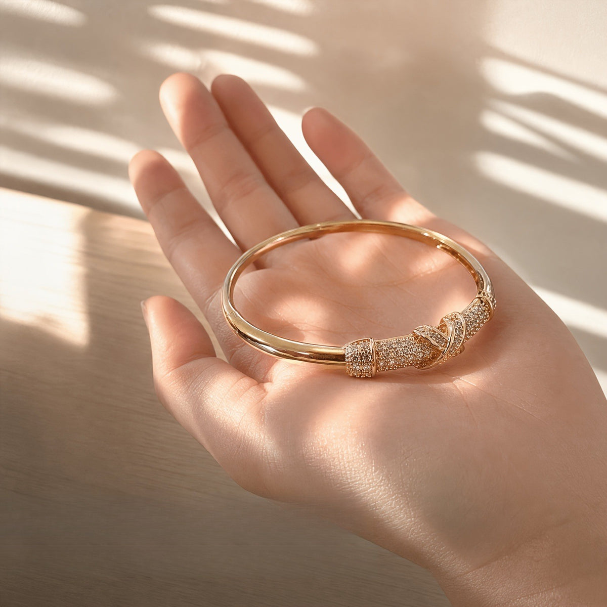 18k Elegant X Cross Zircon Bracelet