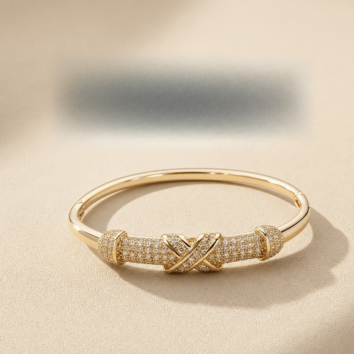 18k Elegant X Cross Zircon Bracelet