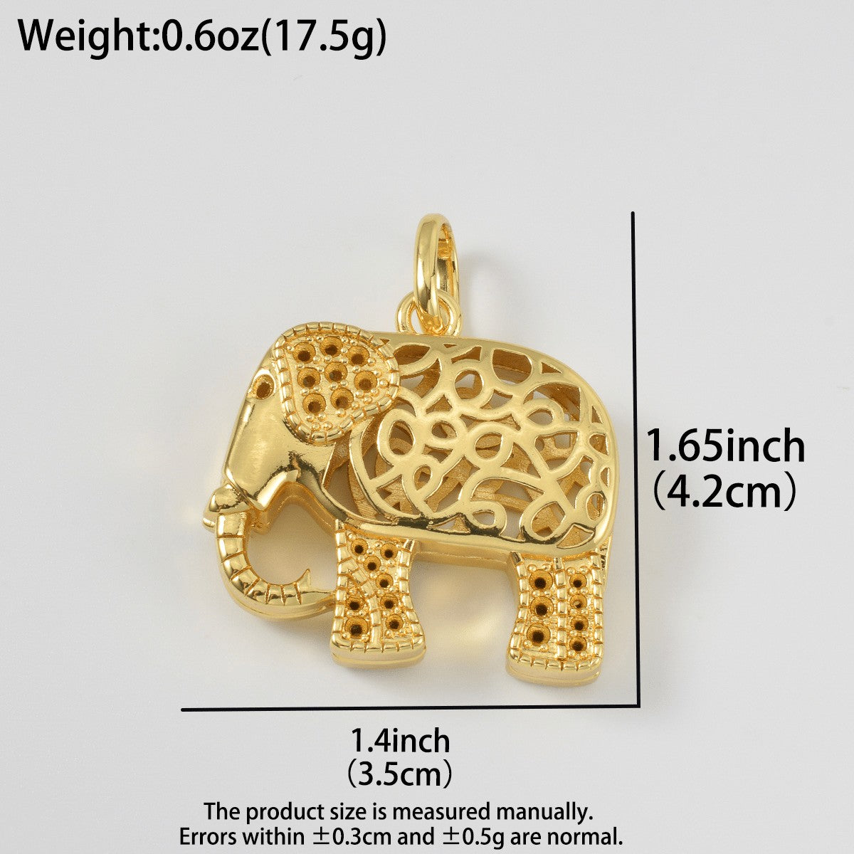 Classy Filigree Elephant Pendant Necklace