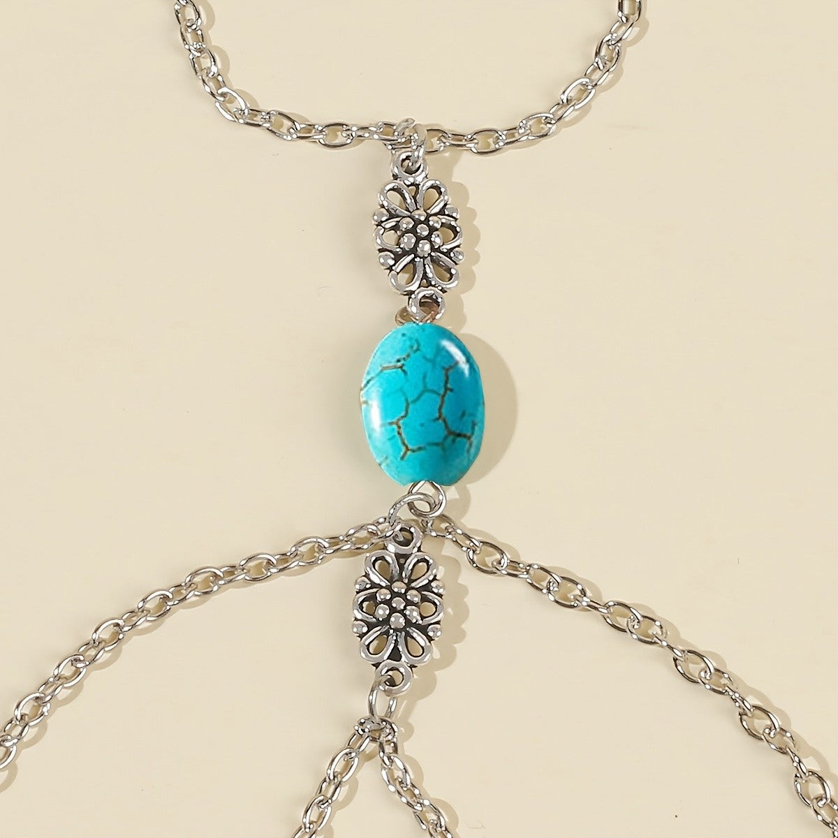 Boho Vintage Turquoise Anklet