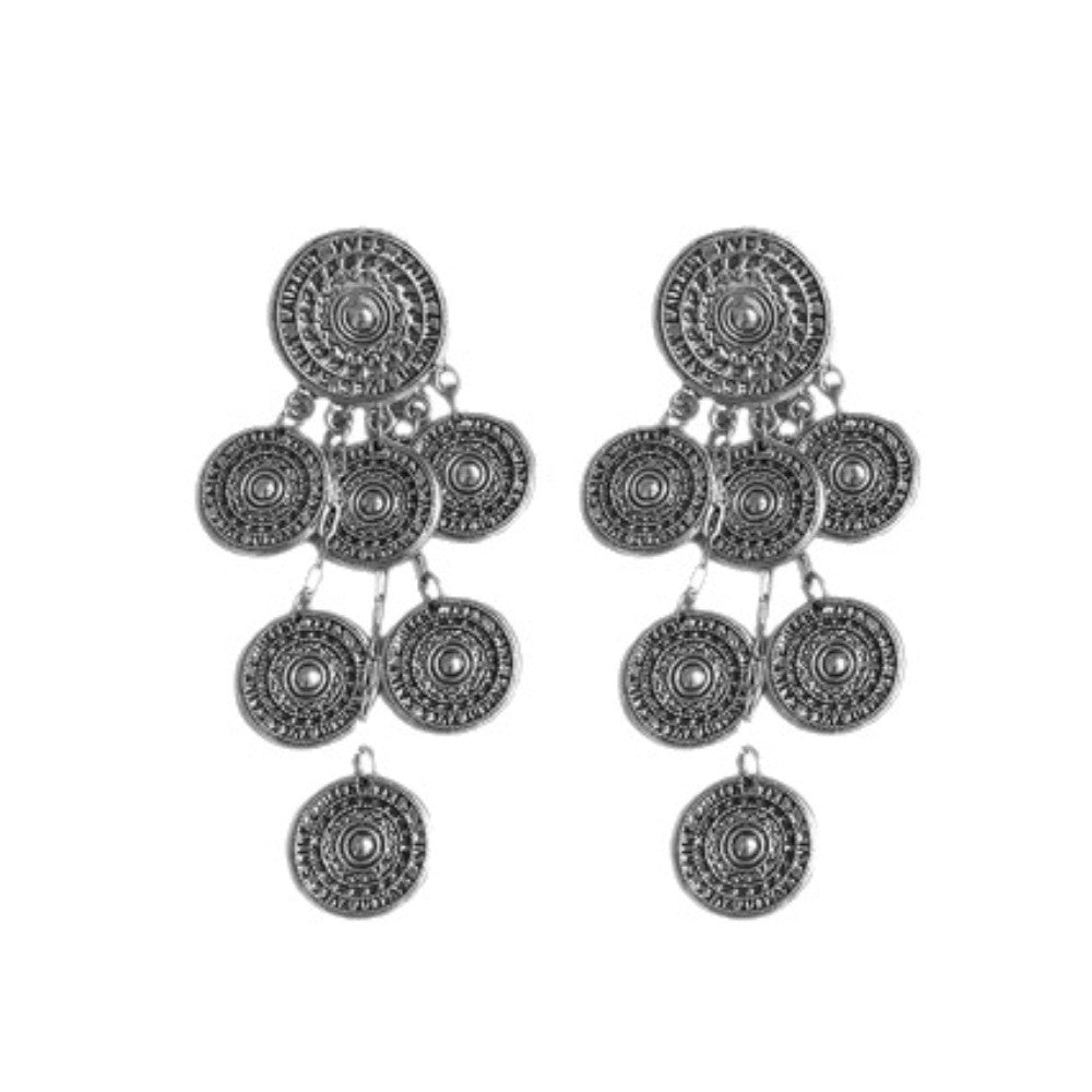 Boho Vintage Coin Drop Earrings