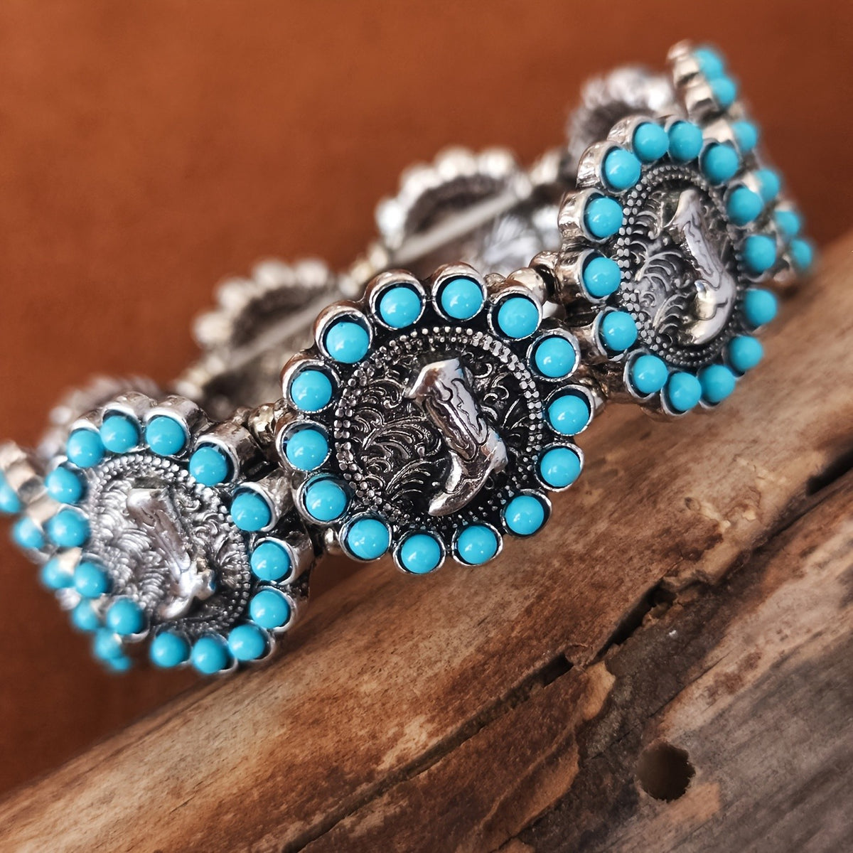 Boho Turquoise Coin Bracelet