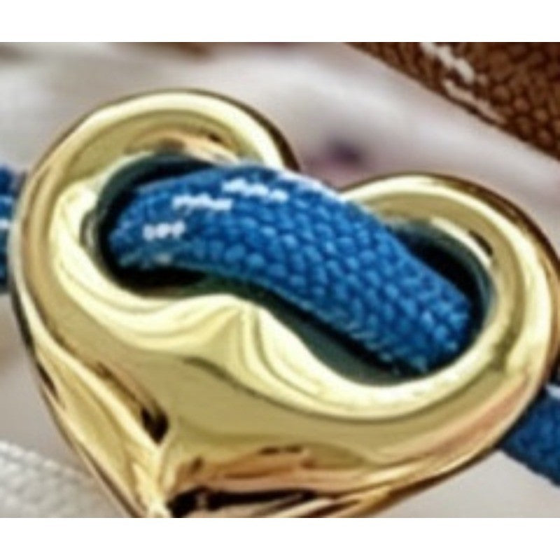 18k Boho Multi-Color Braided Heart Bracelet Set