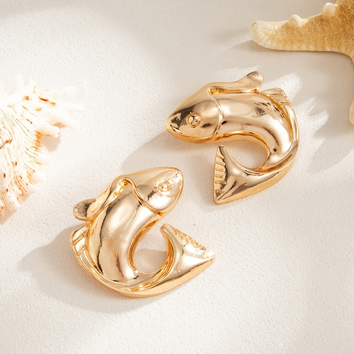 Classy 3D Fish Statement Earrings
