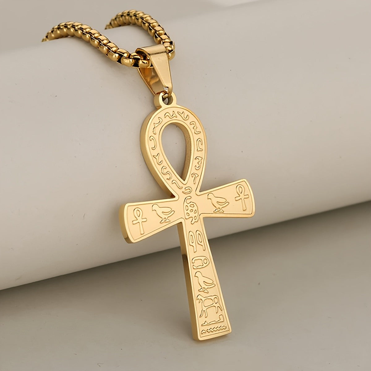 Elegant Egyptian Ankh Pendant Necklace