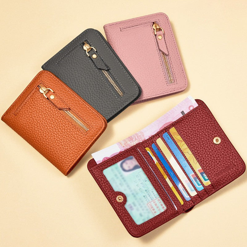 Classy Vintage Zipper Compact Wallet