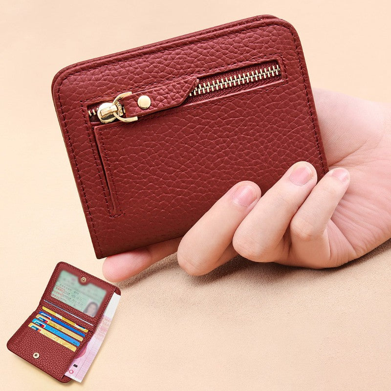 Classy Vintage Zipper Compact Wallet