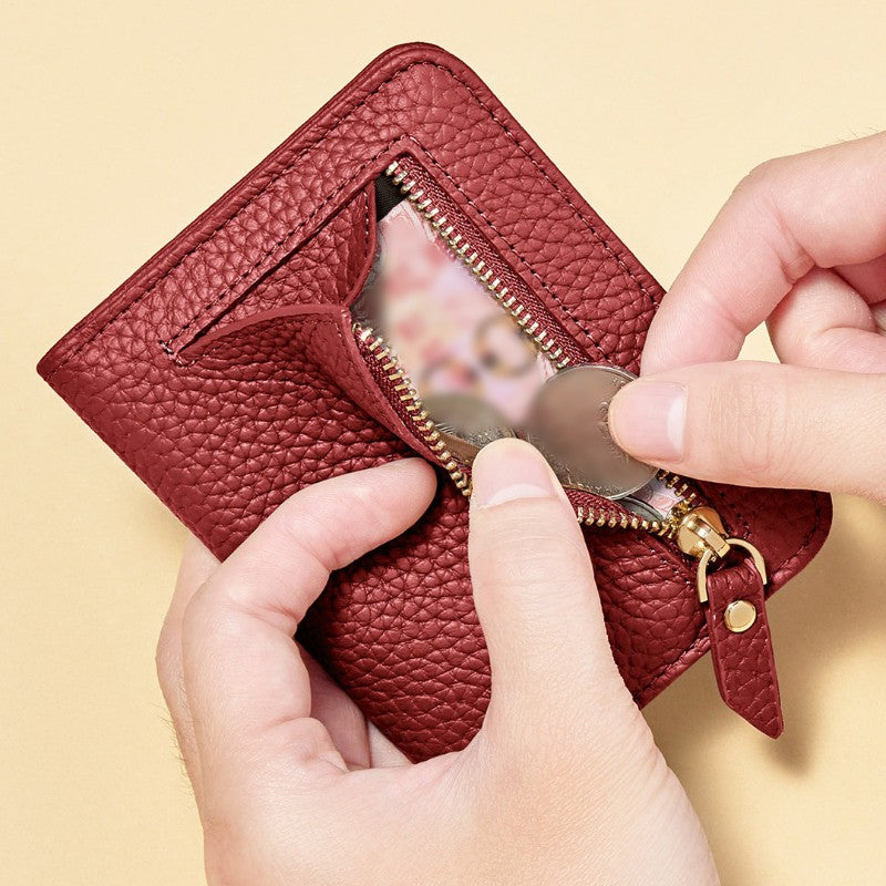 Classy Vintage Zipper Compact Wallet