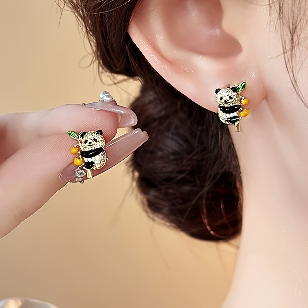 Cute Panda Stud Earrings