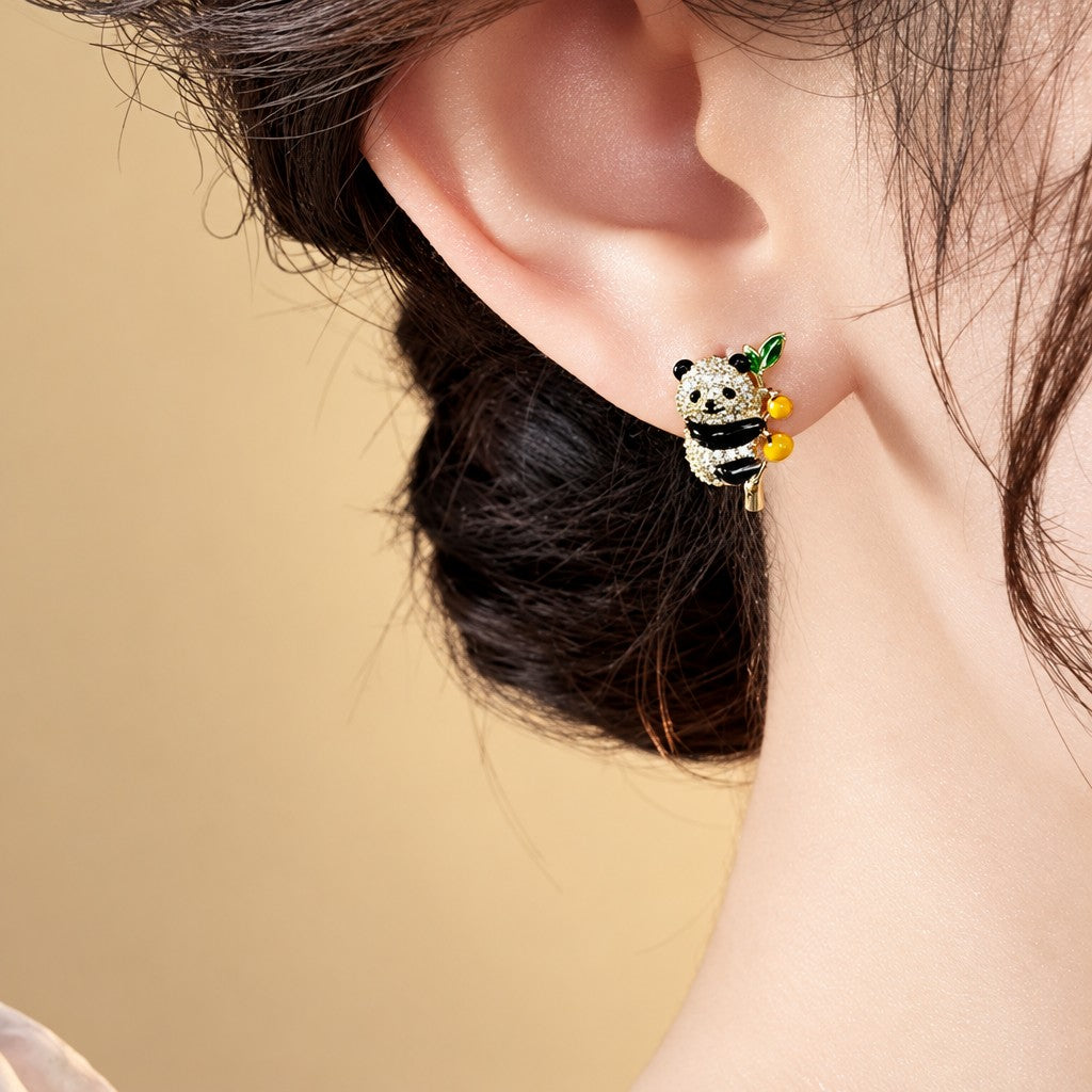 Cute Panda Stud Earrings
