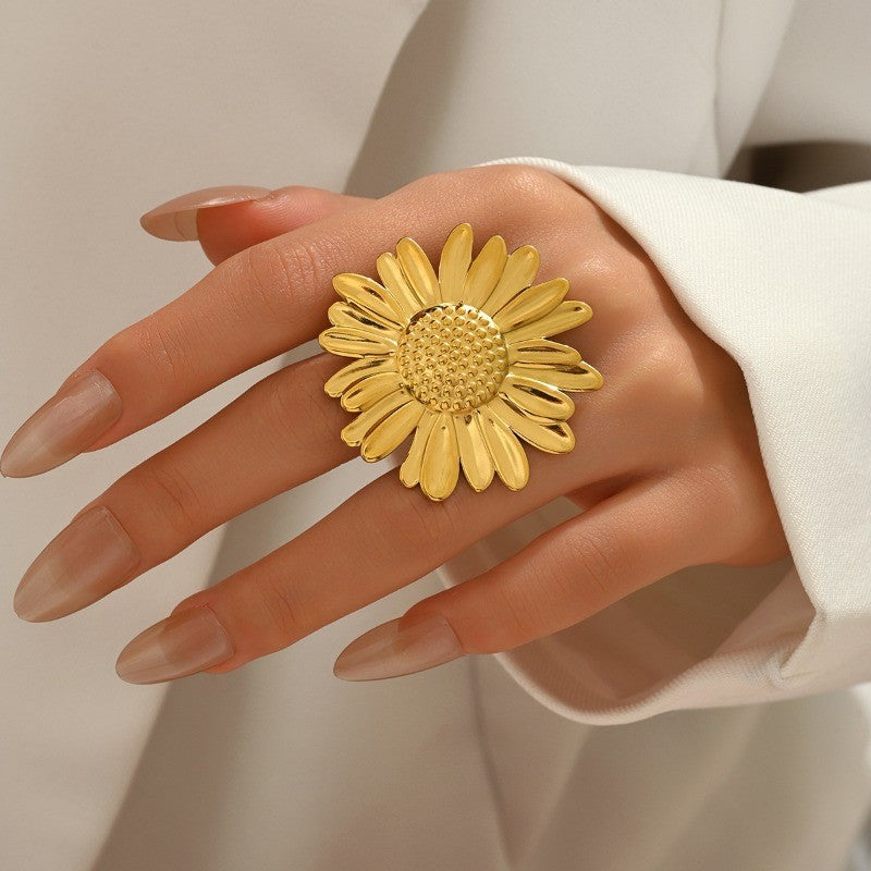 Boho Nature Motif Ring Set
