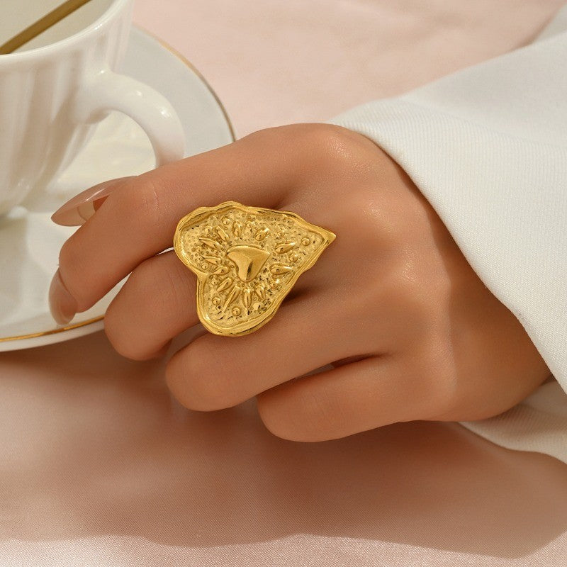 Boho Nature Motif Ring Set