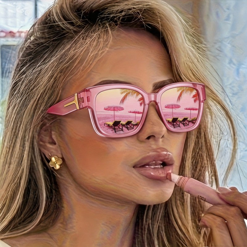 Classy Pink Square Sunglasses