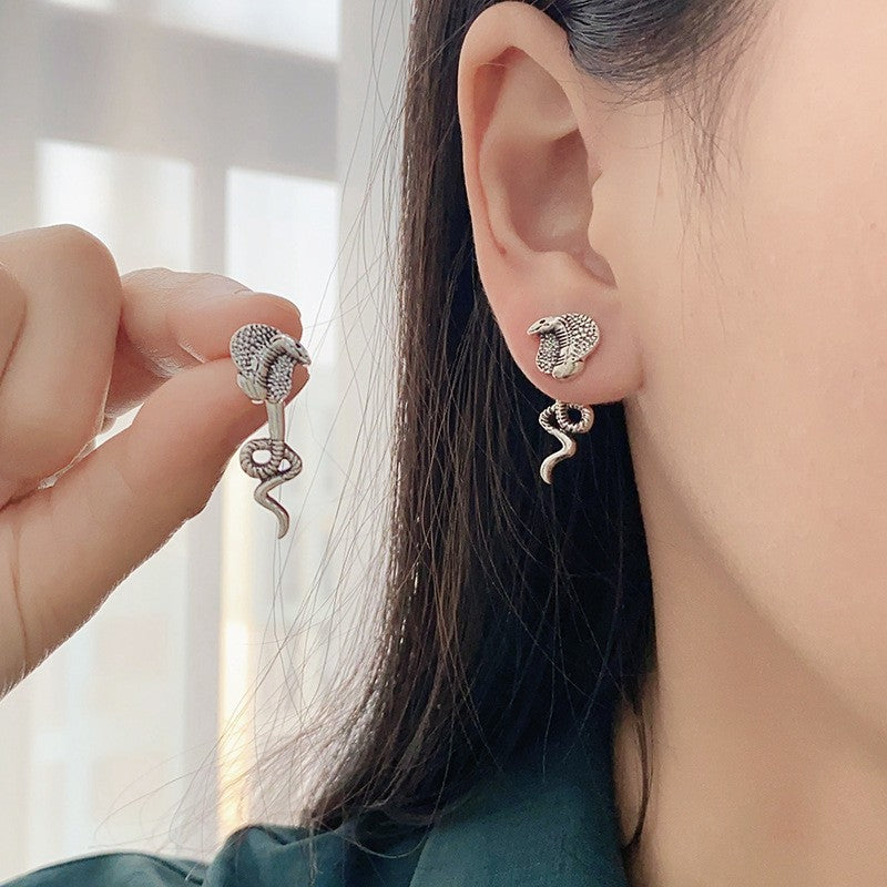 Vintage Serpent Drop Earrings