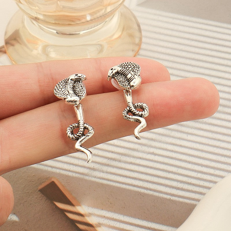 Vintage Serpent Drop Earrings