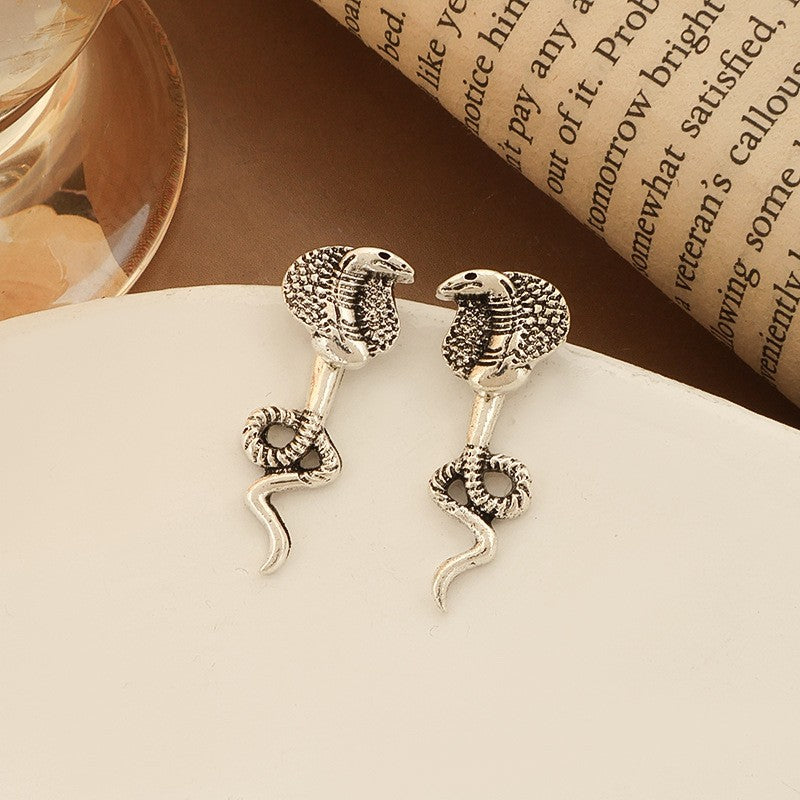 Vintage Serpent Drop Earrings