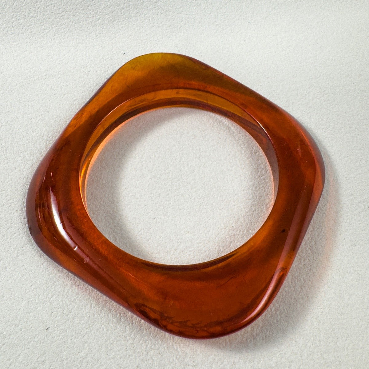 Vintage Glossy Resin Wide Bangle Bracelet