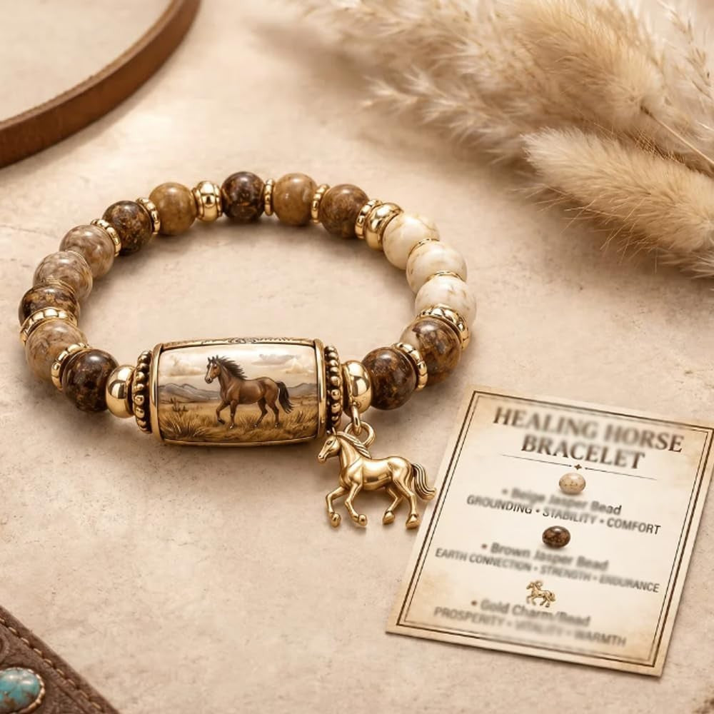 Boho Vintage Horse Bead Bracelet