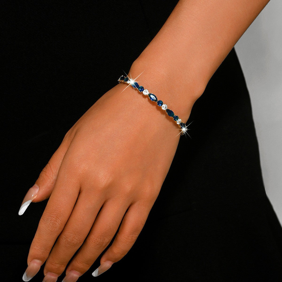 Elegant Blue Crystal Bracelet