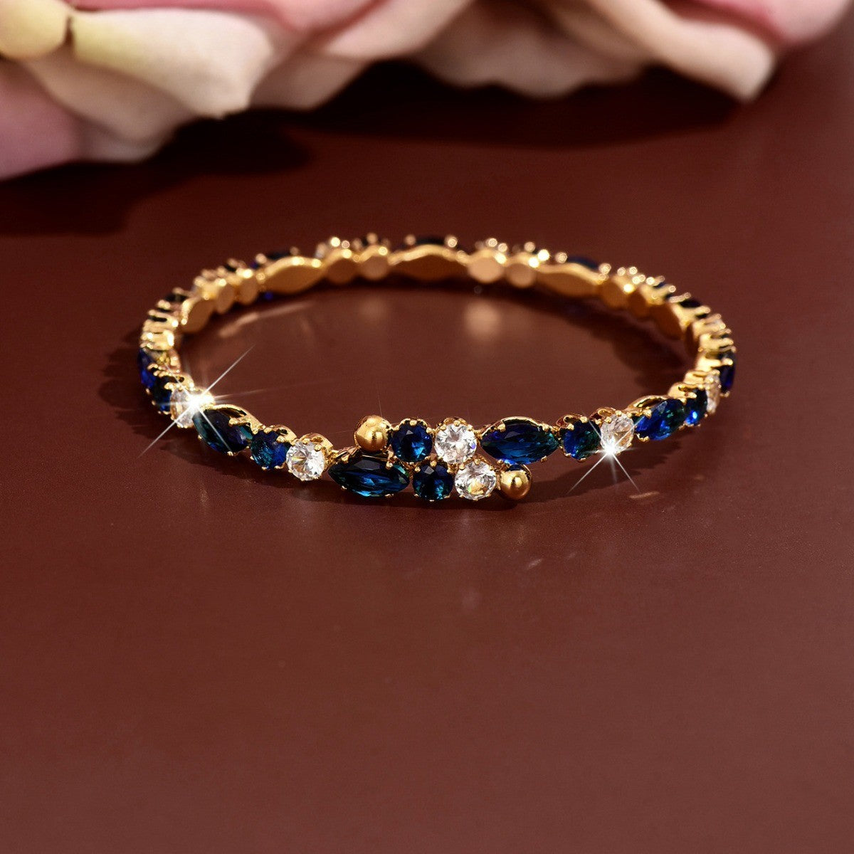 Elegant Blue Crystal Bracelet