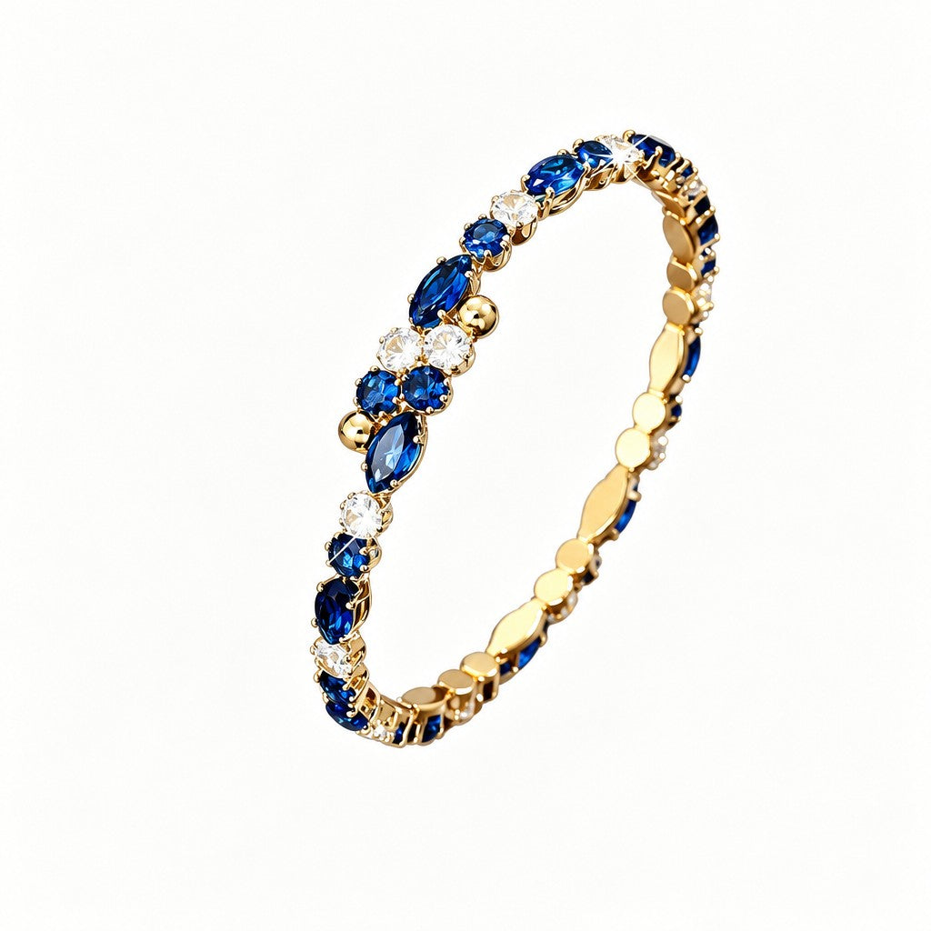 Elegant Blue Crystal Bracelet
