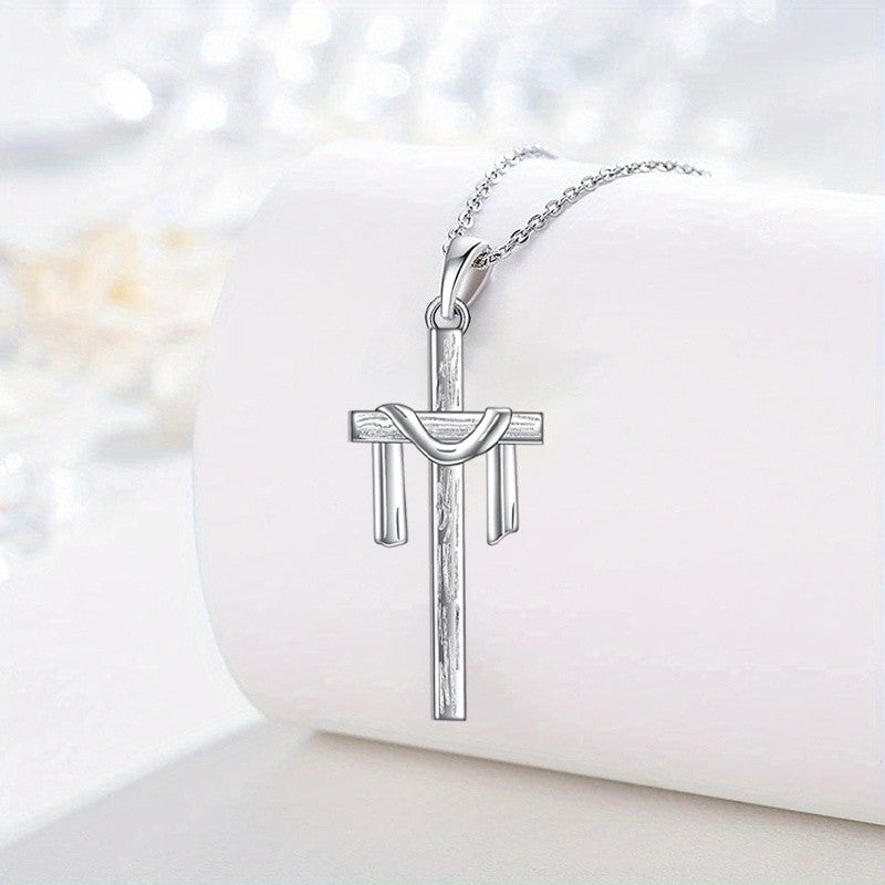 Elegant Wrapped Cross Pendant Necklace