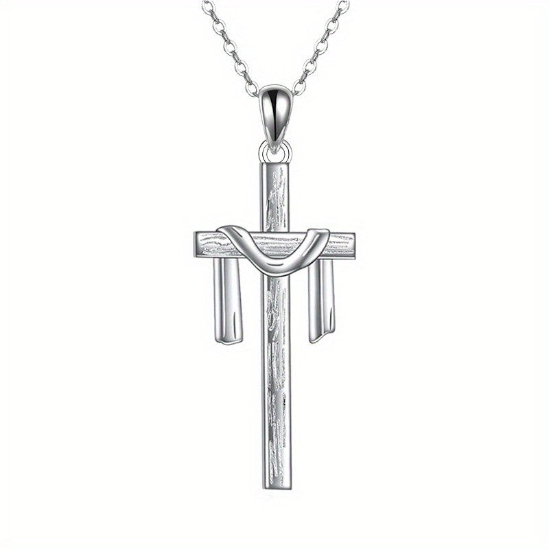Elegant Wrapped Cross Pendant Necklace