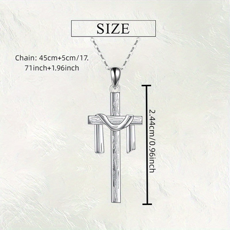 Elegant Wrapped Cross Pendant Necklace