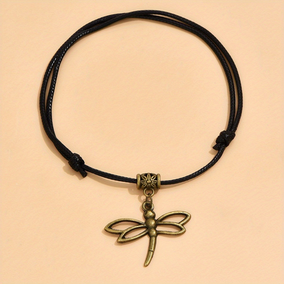 Boho Dragonfly Braided Anklet