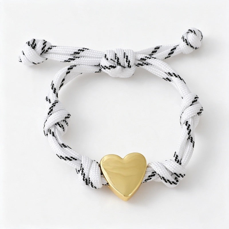 18k Boho Woven Knot Initial Bracelet