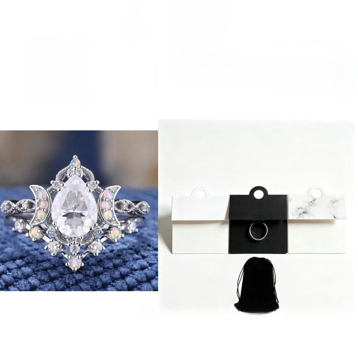 Elegant Celestial Moon Zirconia Ring