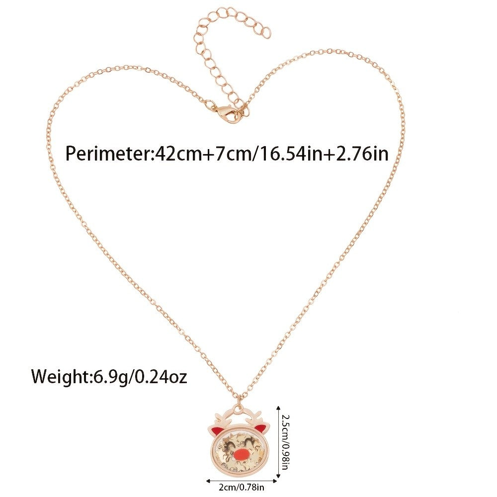 Cute Reindeer Shaker Necklace