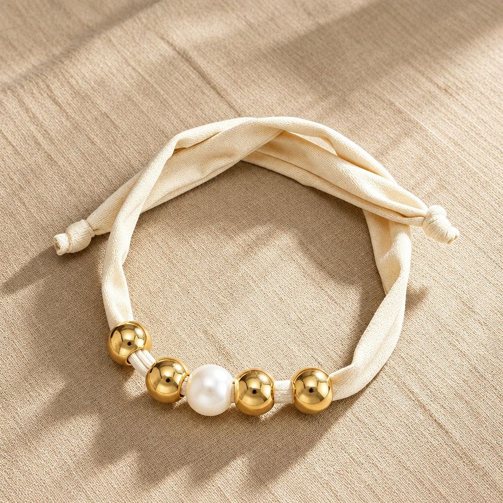Vintage Leopard Print Pearl Choker Necklace