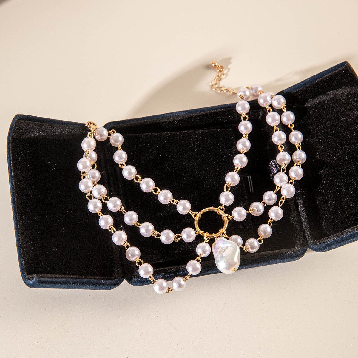 Boho Multi-Strand Irregular Pearl Anklet
