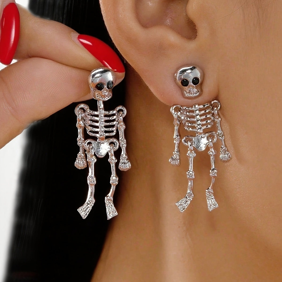 Boho Dangling Skeleton Earrings