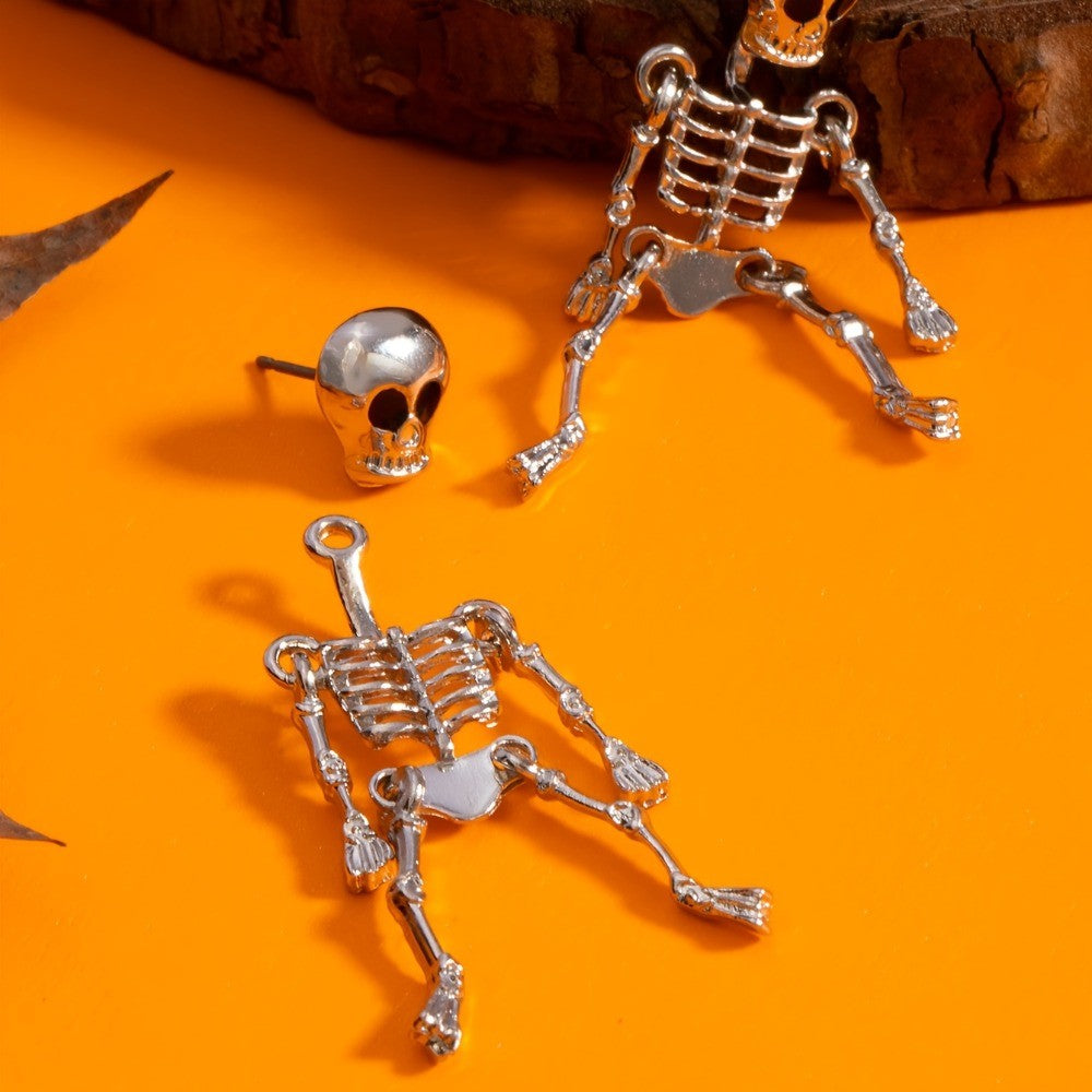 Boho Dangling Skeleton Earrings