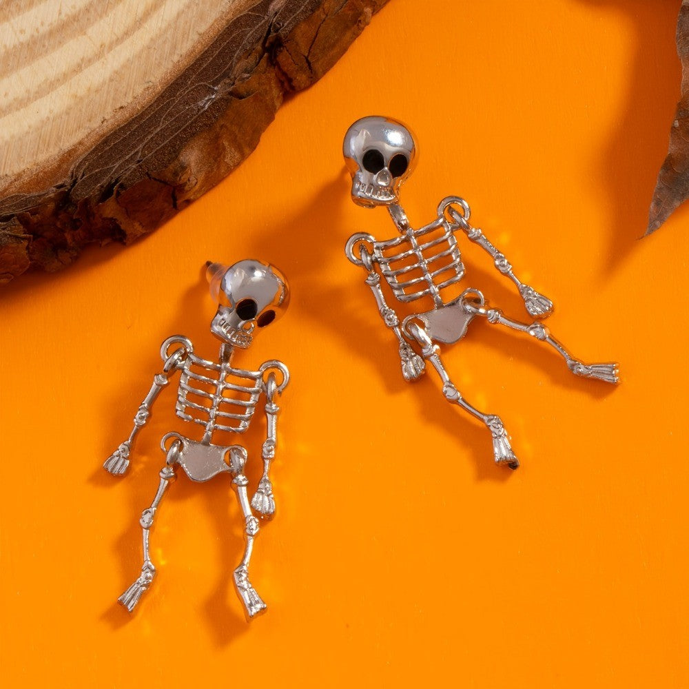 Boho Dangling Skeleton Earrings
