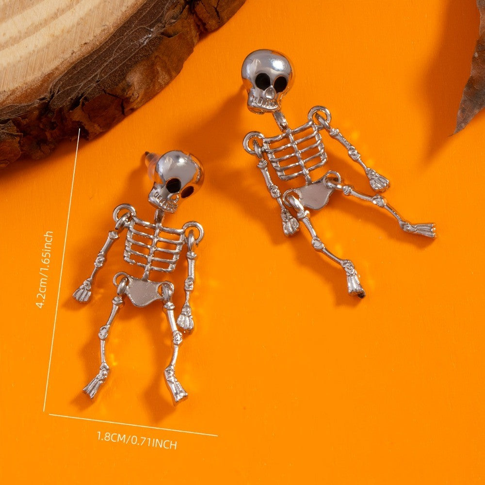 Boho Dangling Skeleton Earrings