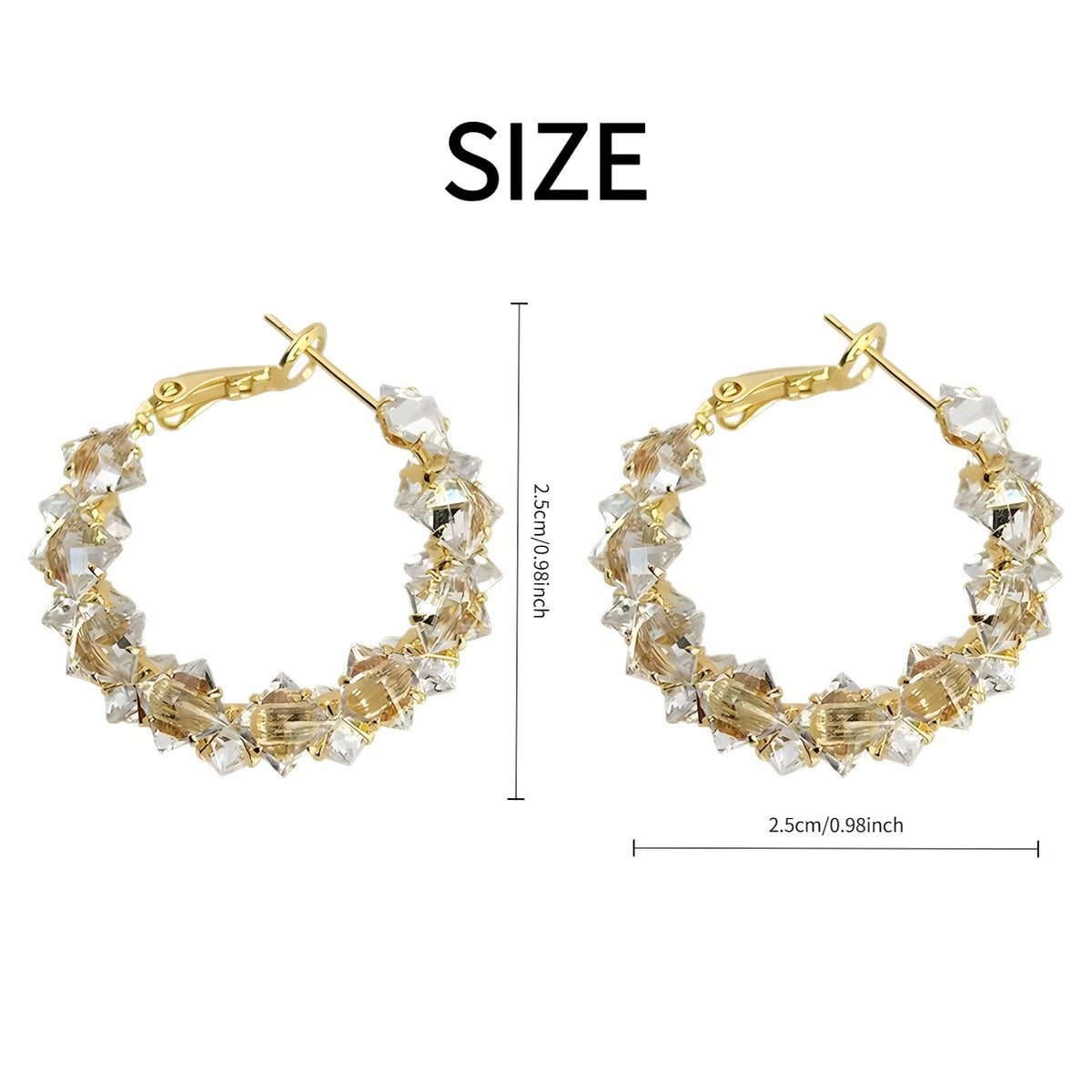 Elegant Zircon Hoop Earrings