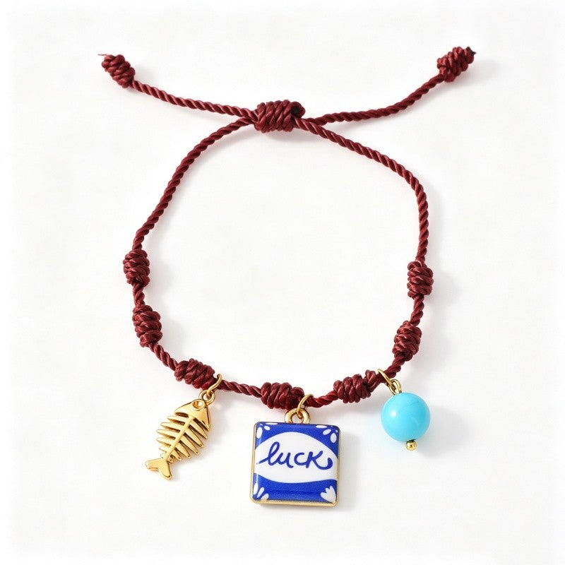 18k Boho Lucky Charm Bracelet