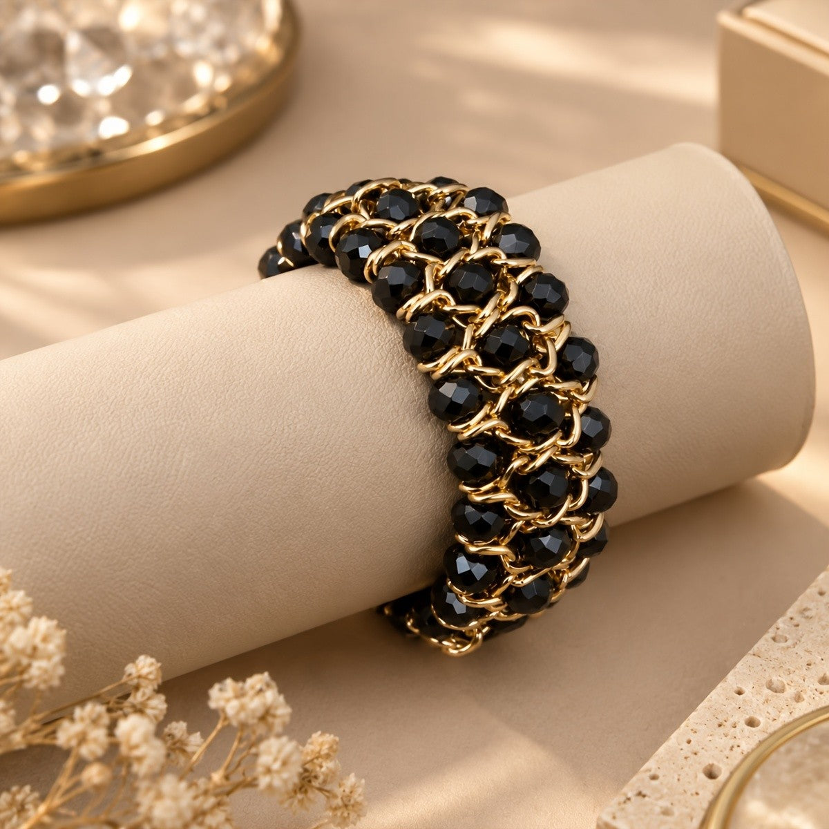 Boho Vintage Crystal Chain Bracelet