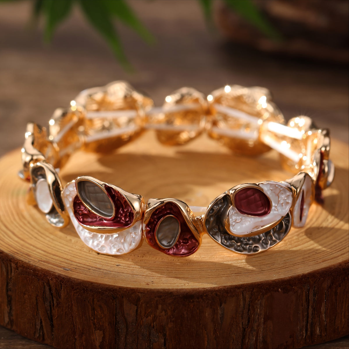 Boho Vintage Geometric Flower Bracelet