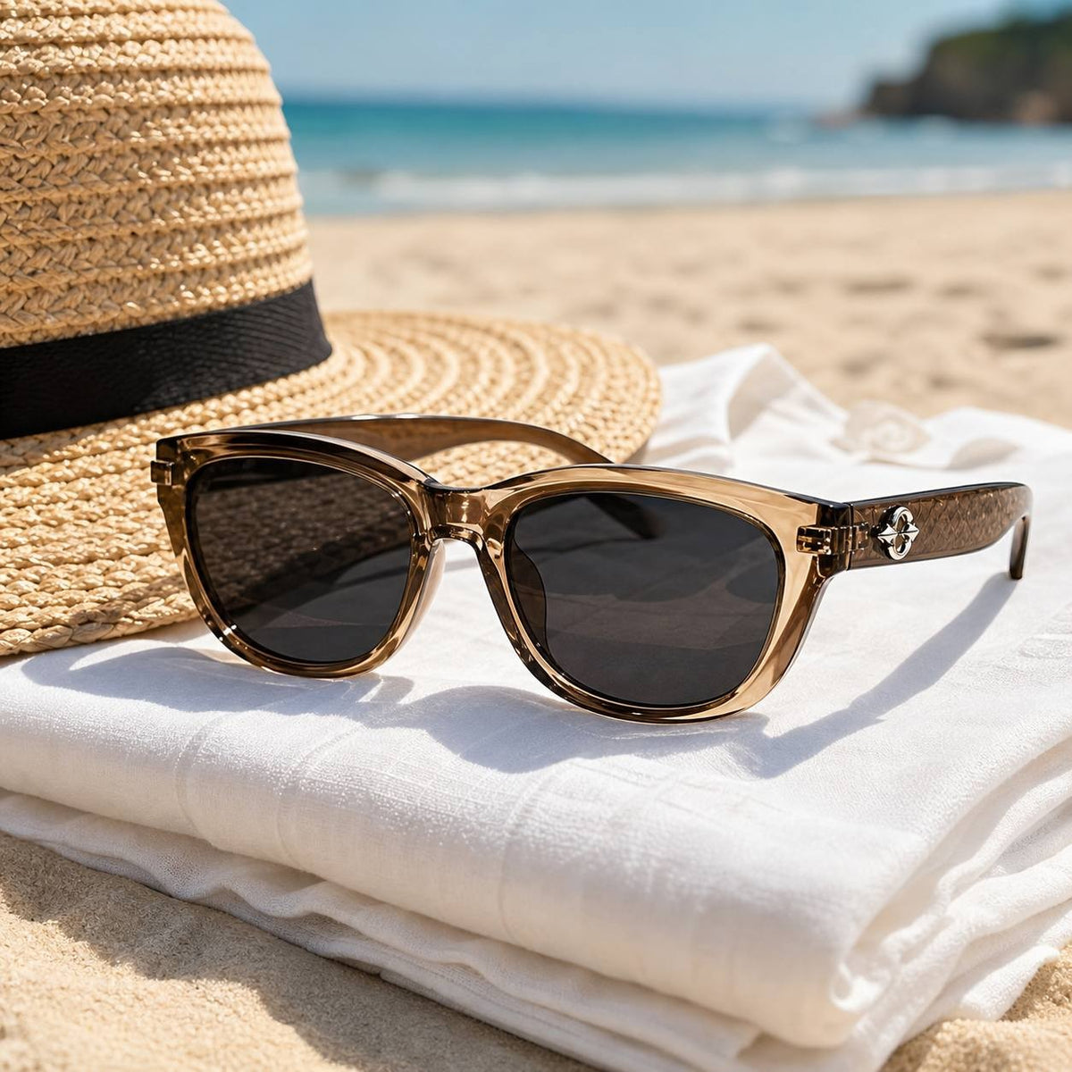 Classy Amber Round Sunglasses