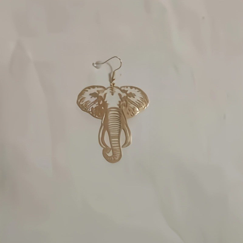 18k Vintage Boho Elephant Earrings