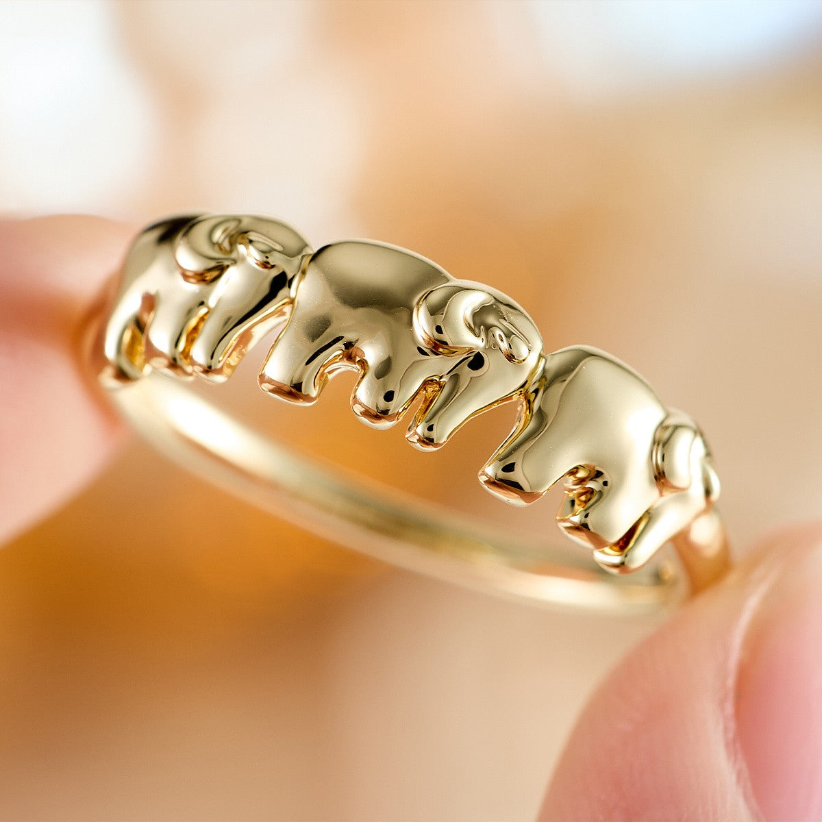 Cute Elephant Stackable Ring
