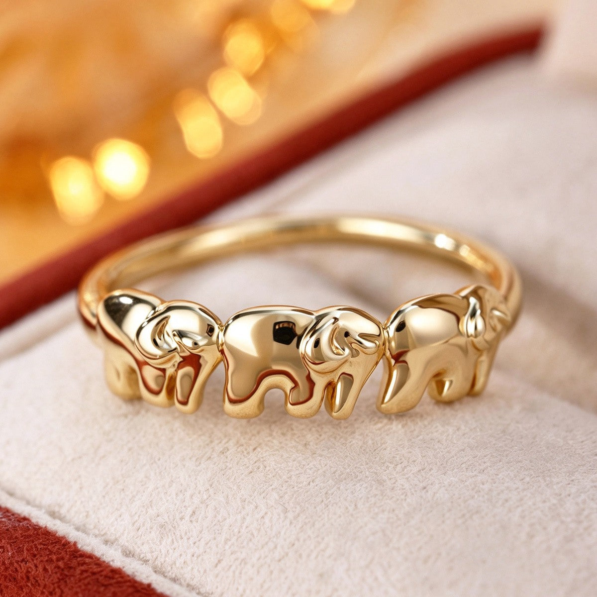 Cute Elephant Stackable Ring