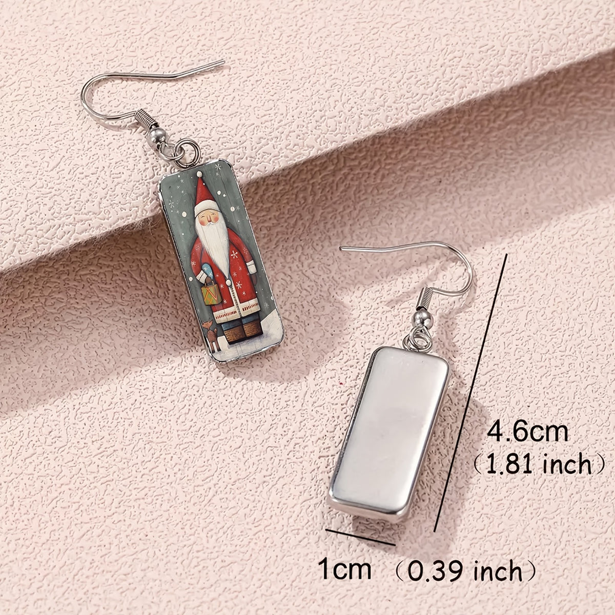 Festive Santa Claus Drop Earrings